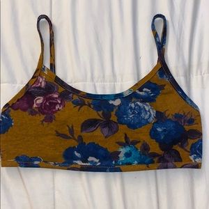 Blue rose bralette cute pattern NWT